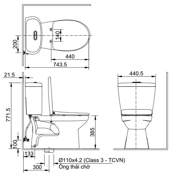 Ban ve bon cau inax C-306VA