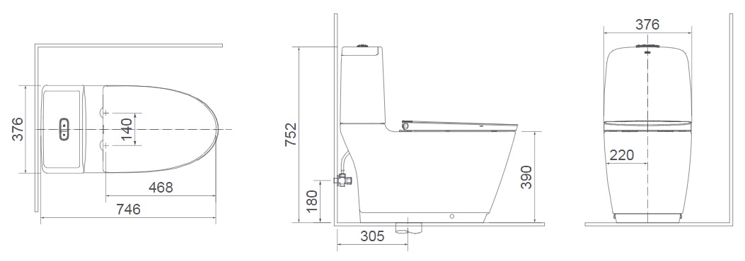 Ban ve ky thuat bon cau inax AC-832VN