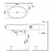 Chậu rửa Inax đặt bàn L-465V